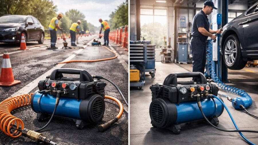 découvrez nos compresseurs d’air compacts pour véhicules, idéaux pour les travaux sur route et en atelier. puissance et mobilité pour tous vos besoins professionnels.